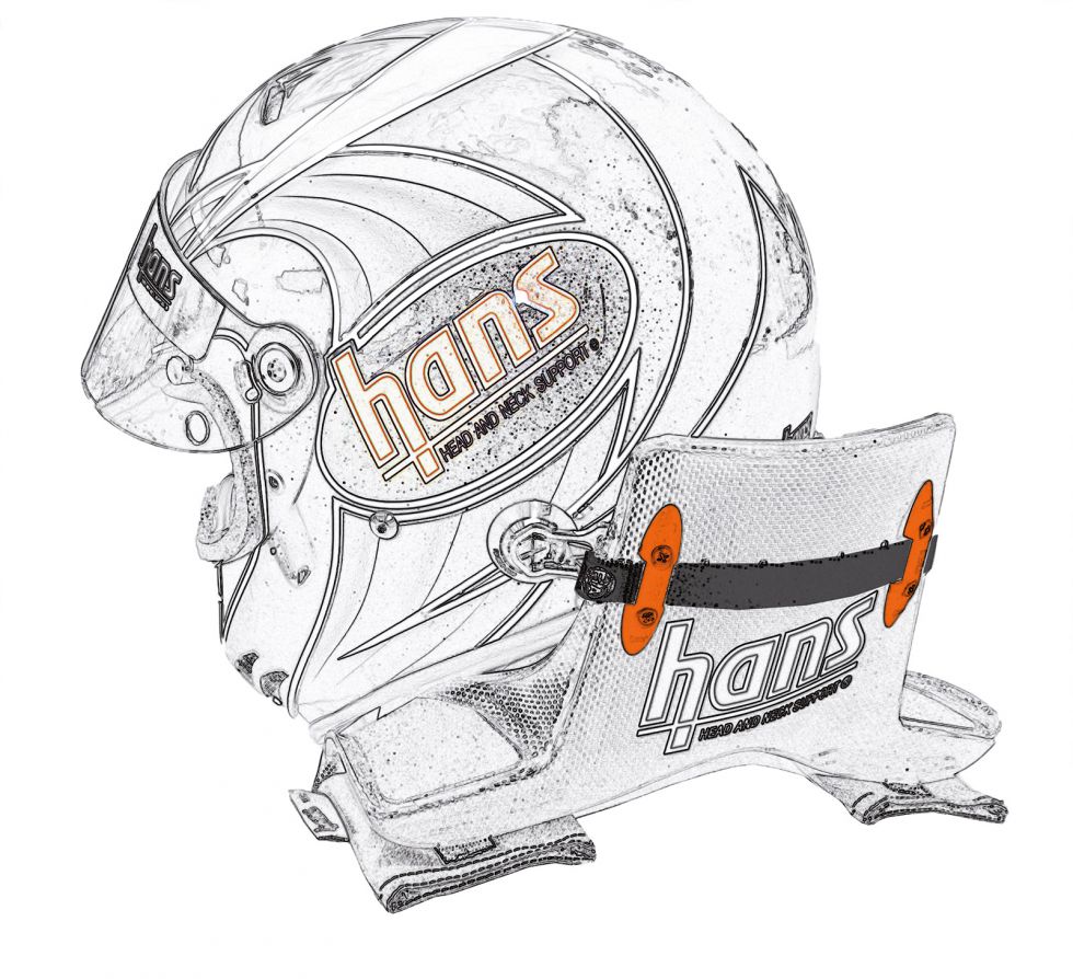 SCHROTH 00030-18 Sliding Tether HANS, length: 18“ with SCHROTH logo (for open face Rally Helmets) Photo-2 