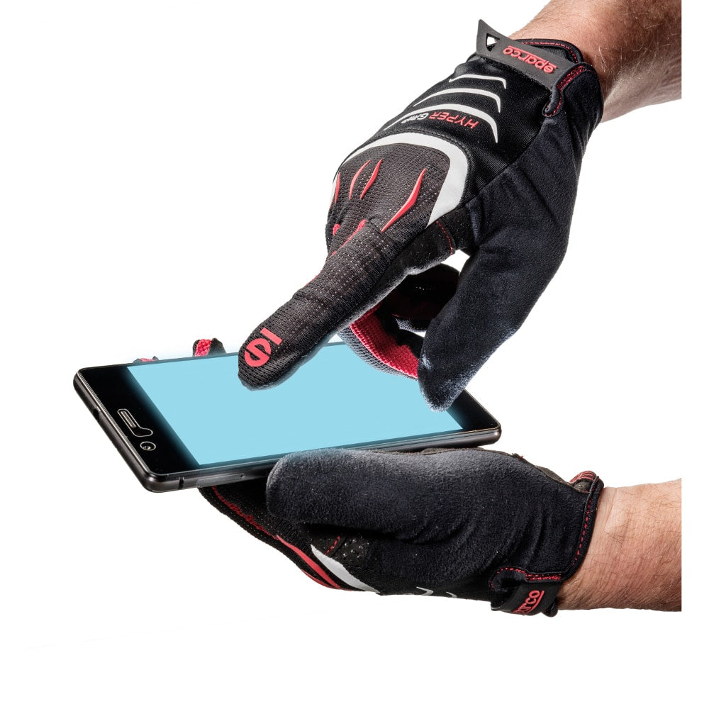 SPARCO 002094NRRS08 Sim Racer gloves HYPERGRIP, black/red, size 08 Photo-1 