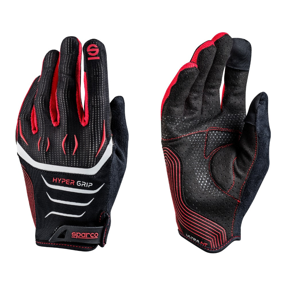 SPARCO 002094NRRS12 Sim Racer gloves HYPERGRIP, black/red, size 12 Photo-0 