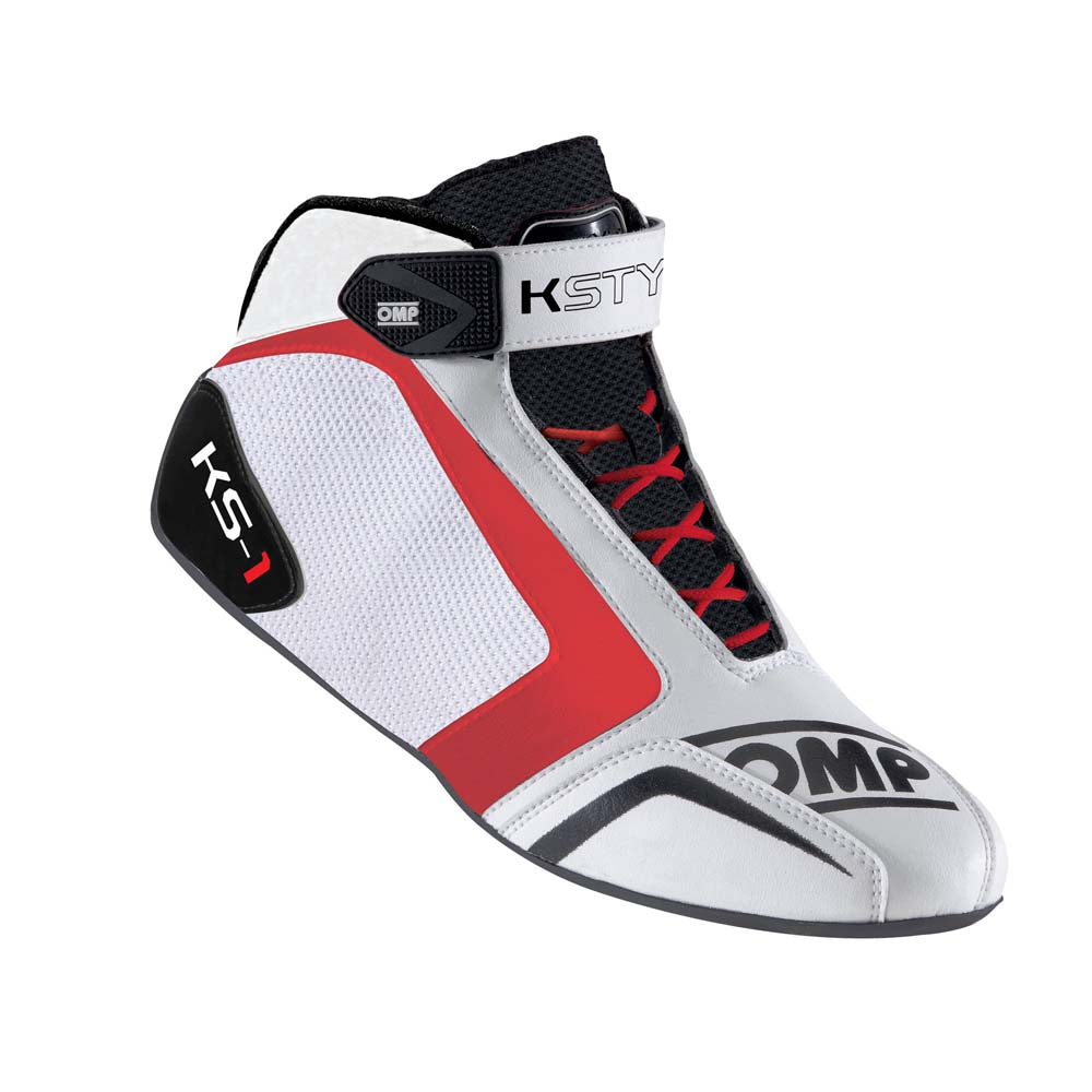 OMP KC0-0815-A01-120-32 (IC/81512032) Shoes karting KS-1, white/black/red, size 32 Photo-0 