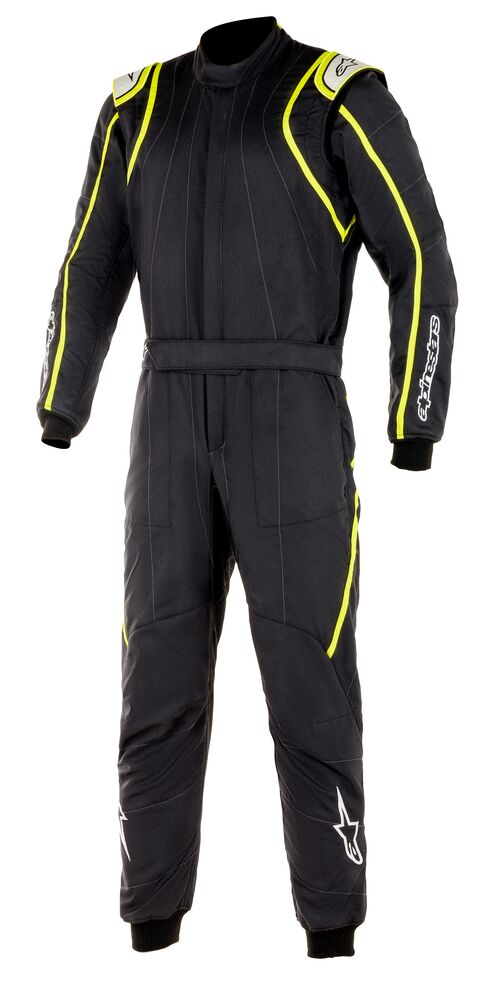 ALPINESTARS 3355020_155_54 GP RACE v2 Racing suit, FIA 8856-2018, black/fluo yellow, size 54 Photo-0 