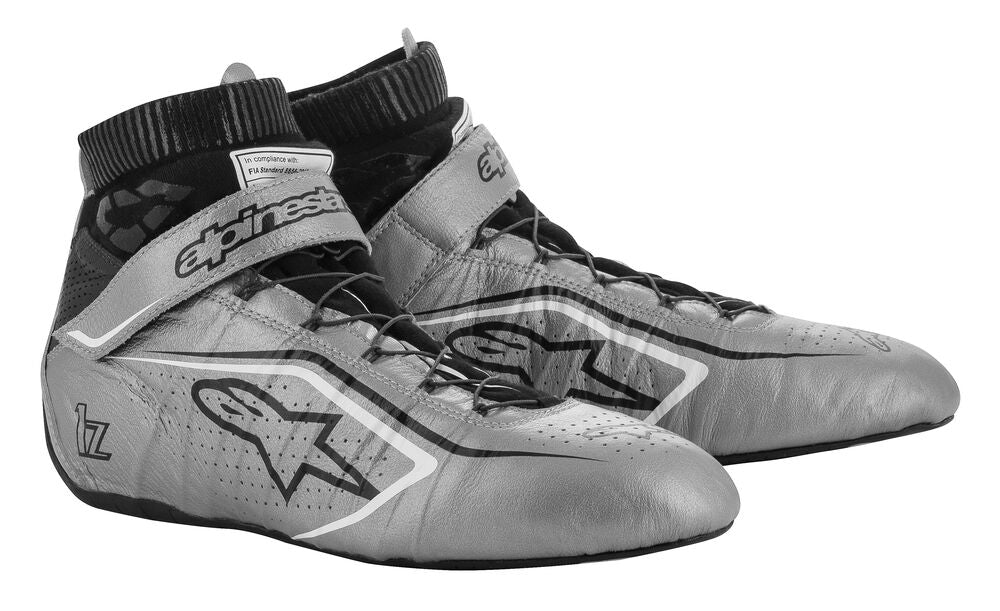 ALPINESTARS 2715020_1912_8,5 TECH 1Z v2 Race shoes, FIA 8856-2018, silver/black/white, size 41 (8,5) Photo-0 