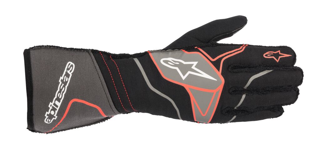 ALPINESTARS 3550120_1036_XL TECH 1-ZX v2 Racing gloves, FIA 8856-2018, black/grey/red, size XL Photo-0 