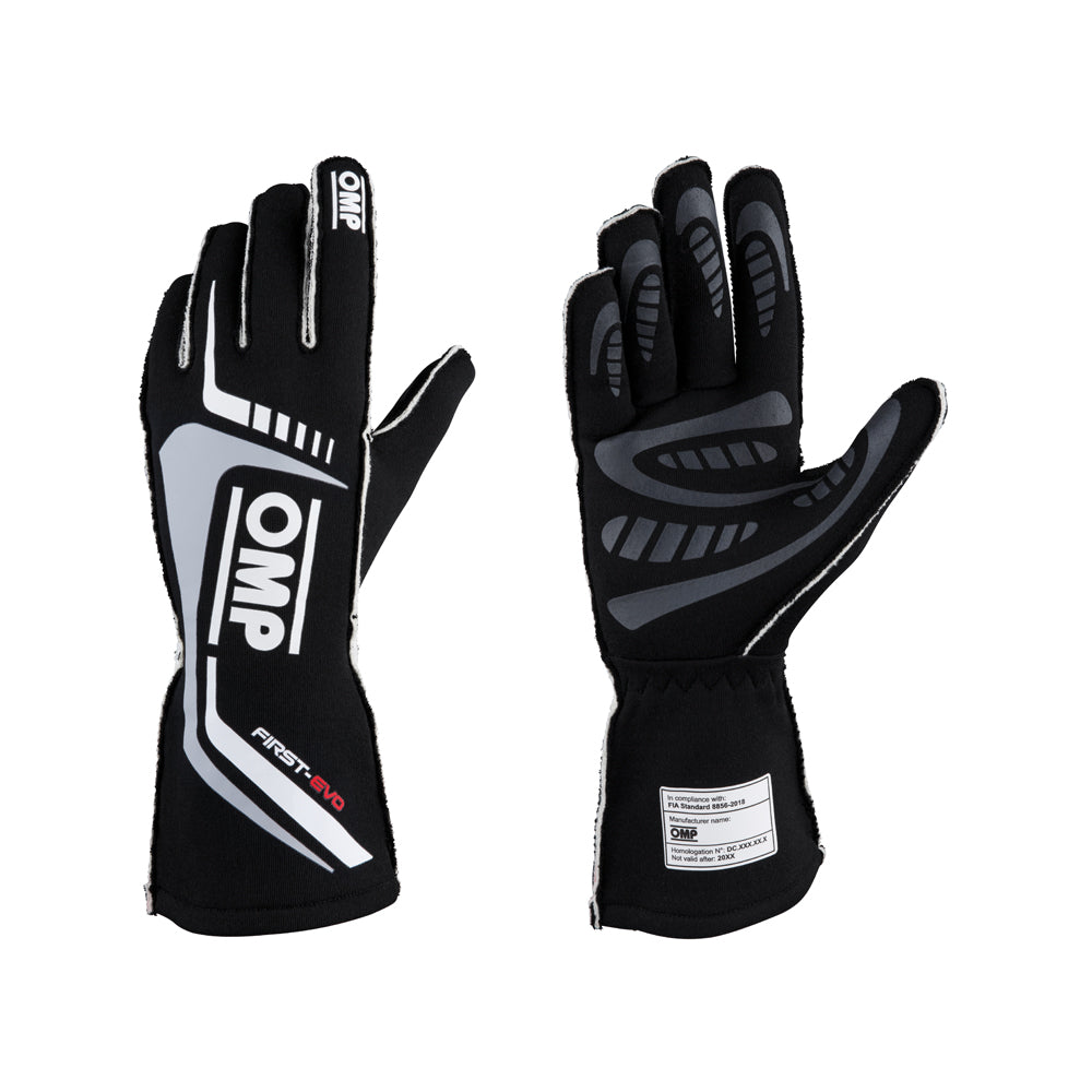 OMP IB0-0767-A01-071-XL (IB/767/N/XL) FIRST EVO my2020 Racing gloves, FIA 8856-2018, black, size XL Photo-0 