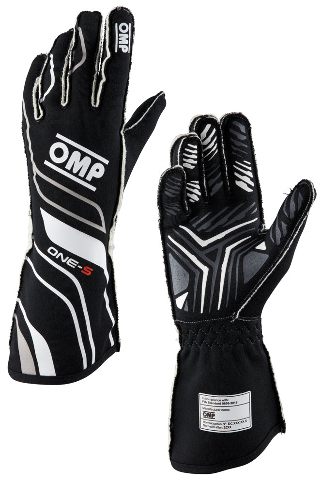 OMP IB0-0770-A01-071-M (IB/770/N/M) ONE-S my2020 Racing gloves, FIA 8856-2018, black, size M Photo-0 