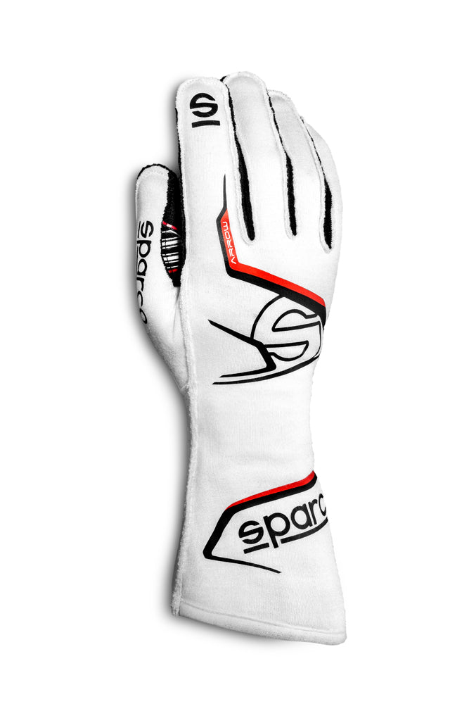 SPARCO 00131407BINR ARROW Racing gloves, FIA 8856-2018, white/black, size 7 Photo-0 