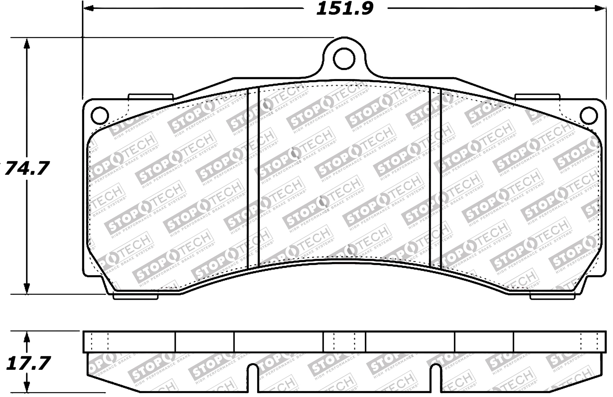 STOPTECH 309.12470 Sport Brake Pads with Shims Photo-0 