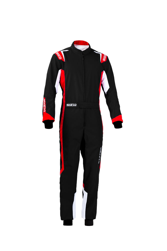 SPARCO 002342NRRS120 THUNDER YOUTH Kart suit, CIK, black/red, size 120 Photo-0 