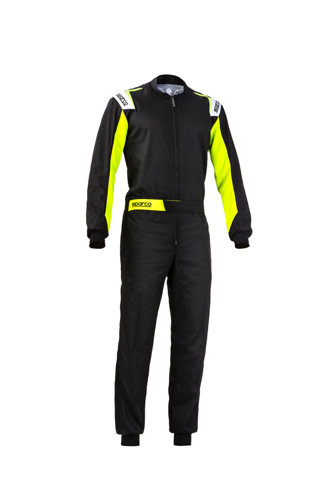 SPARCO 002343NRGF3L ROOKIE 2020 Kart suit, NOT HOMOLOGATED, black / yellow, size L Photo-0 