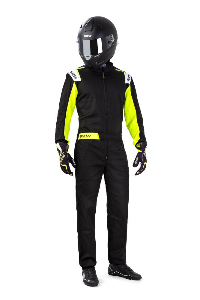 SPARCO 002343NRGF3L ROOKIE 2020 Kart suit, NOT HOMOLOGATED, black / yellow, size L Photo-1 