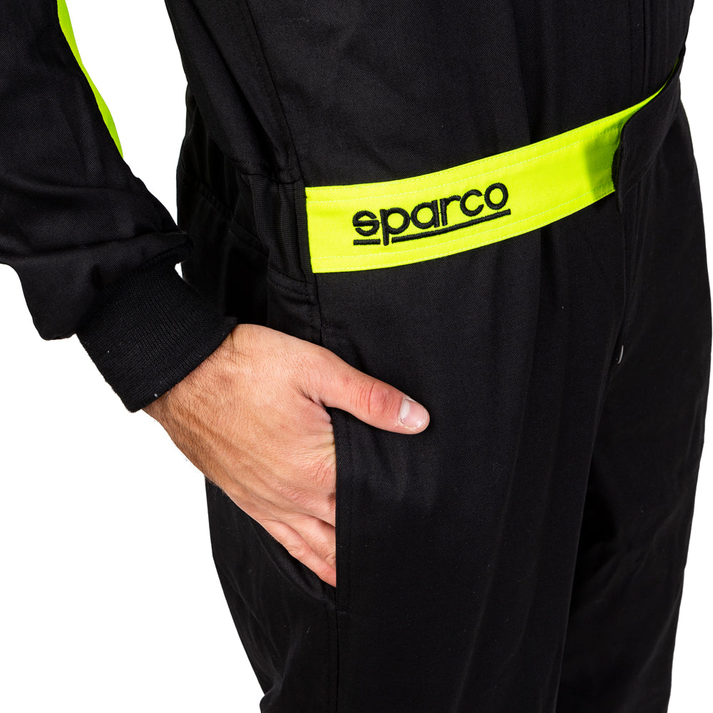 SPARCO 002343NRGF0XS ROOKIE 2020 Kart suit, NOT HOMOLOGATED, black / yellow, size XS Photo-3 