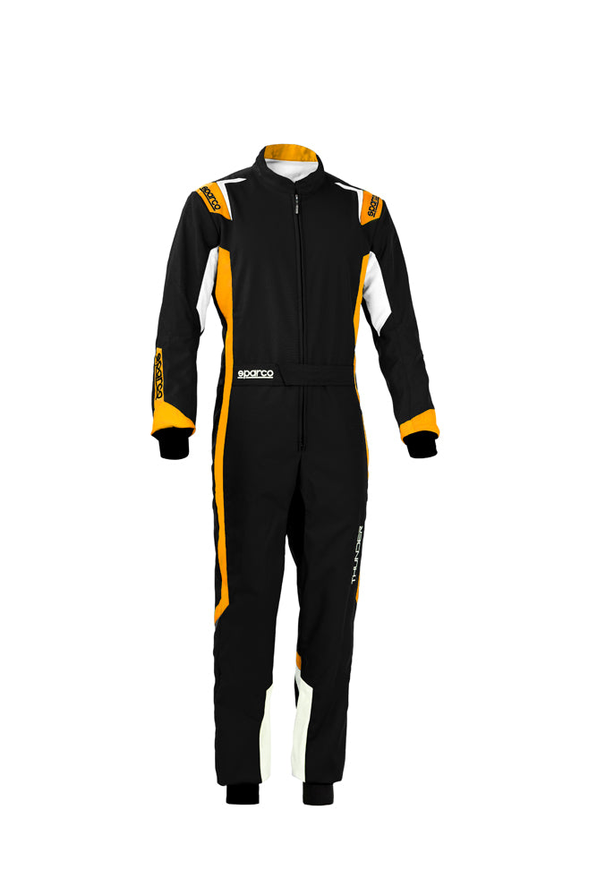 SPARCO 002342NRAF150 THUNDER YOUTH Kart suit, CIK, black/orange, size 150 Photo-0 