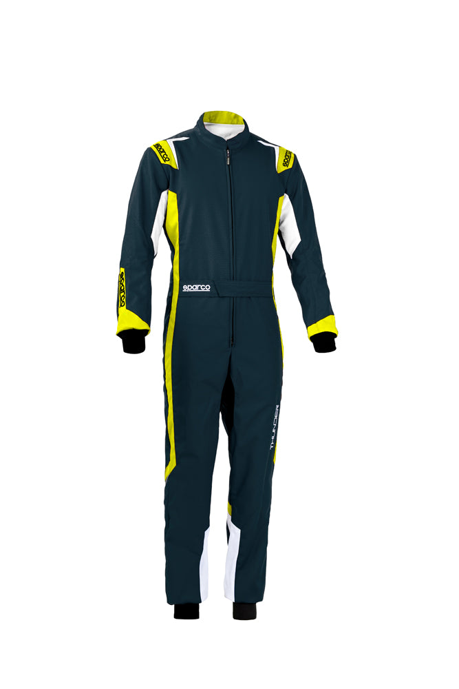 SPARCO 002342GSGF0XS THUNDER Kart suit, CIK, grey/yellow, size XS Photo-0 