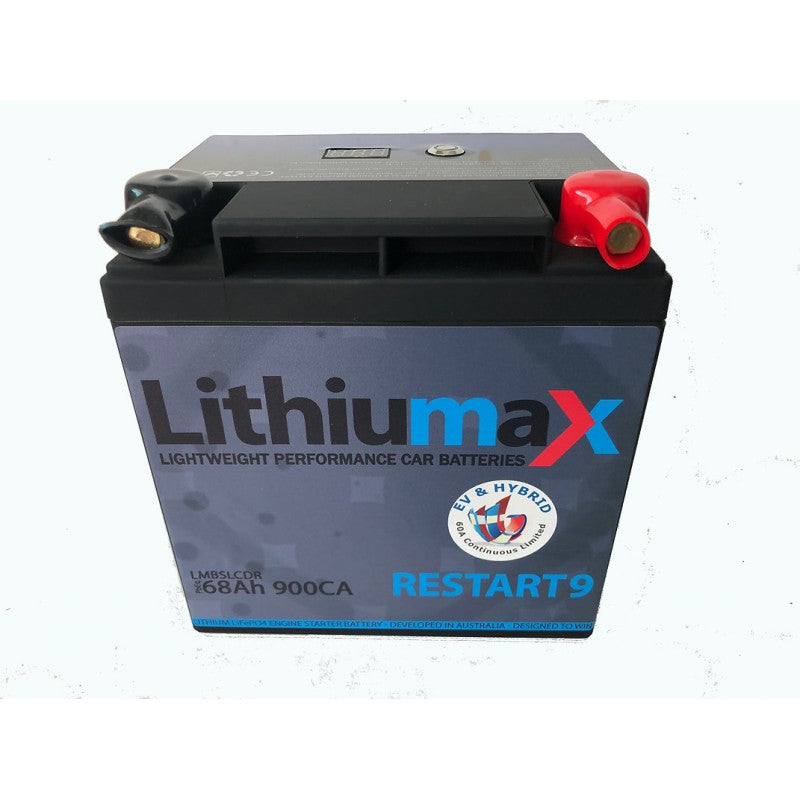 LITHIUMAX RESTART9EVH Battery RESTART9 EV/HYBRID with LCD 900CA 68Ah Photo-0 