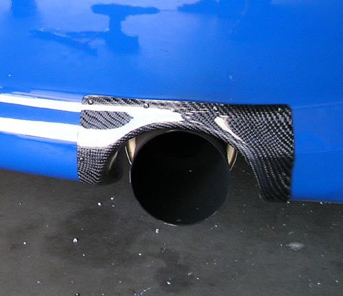 ARD EVO9-EXT-HSD Rear bumper exhaust protector frame MITSUBISHI EVO 9 (carbon) Photo-0 